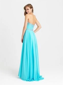 Formal Gowns Madison James - 16-379 Dress In Turquoise