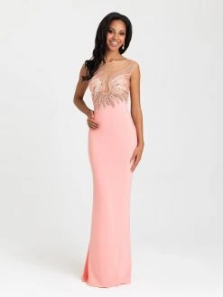 Madison James - 16-387 Dress In Coral Formal Gowns