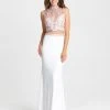 Madison James - 16-388 Dress In White Multi