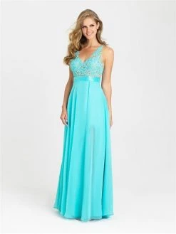 Madison James - 16-413 Dress In Aqua Formal Gowns