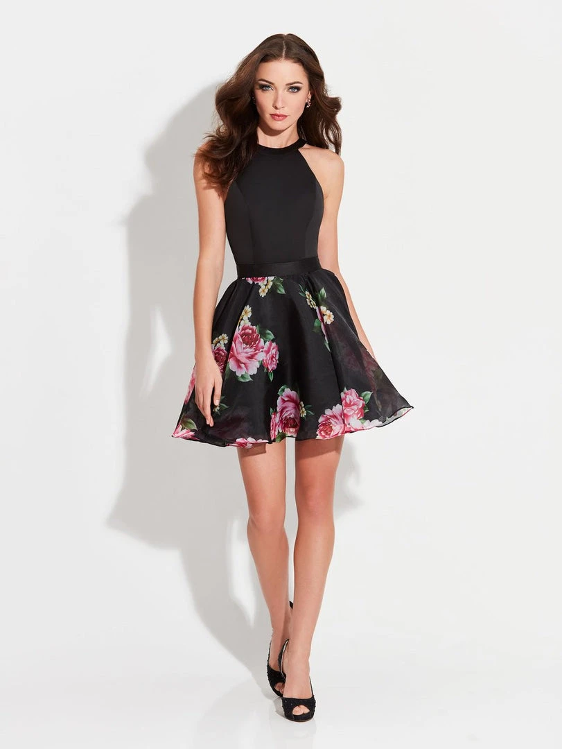 Cocktail Dresses Madison James - 17-500 Halter Neck Floral Cocktail Dress 3 Cocktail Dresses Madison James - 17-500 Halter Neck Floral Cocktail Dress