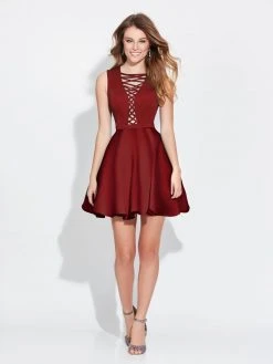 Madison James - 17-512 Sleeveless Crisscross Short Dress 7 Madison James - 17-512 Sleeveless Crisscross Short Dress