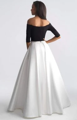 Madison James - 18-609 Off The Shoulder Full A-Line Mikado Dress Formal Gowns 11 Madison James - 18-609 Off The Shoulder Full A-Line Mikado Dress Formal Gowns