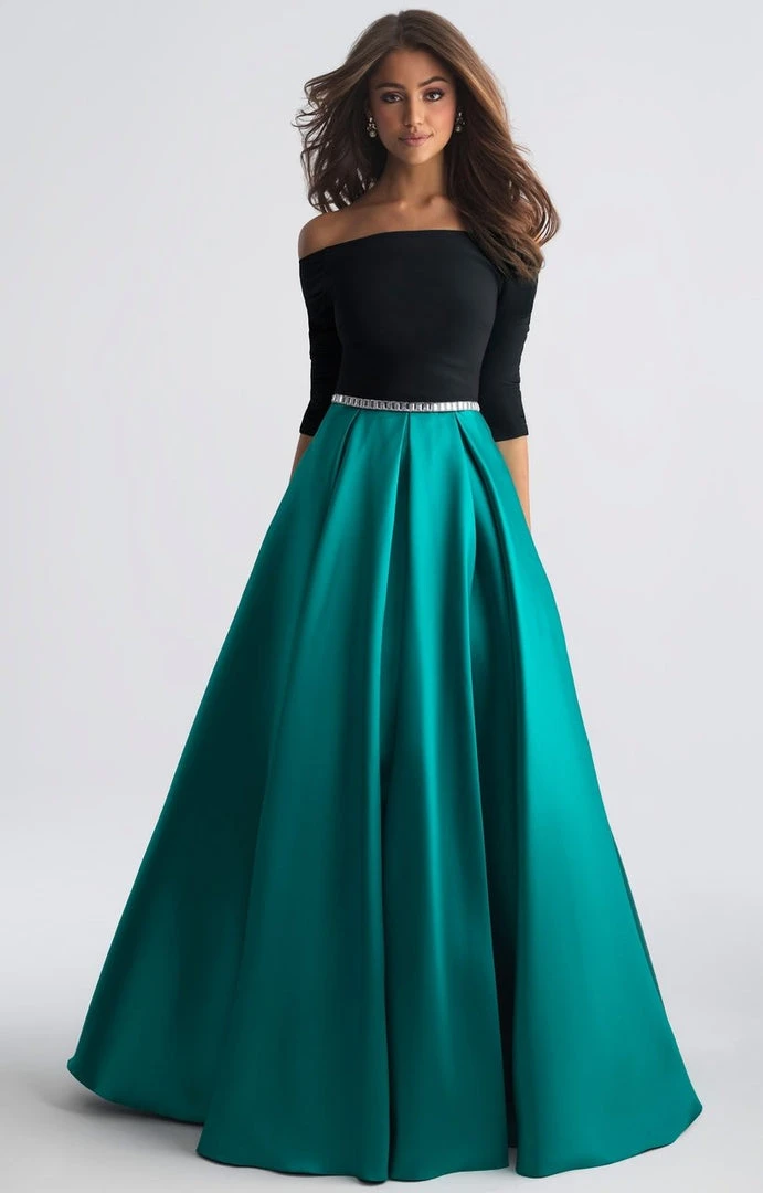 Madison James - 18-609 Off The Shoulder Full A-Line Mikado Dress Formal Gowns 5 Madison James - 18-609 Off The Shoulder Full A-Line Mikado Dress Formal Gowns
