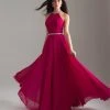 Madison James - 18-621 Beaded Halter Neck Lace And Chiffon Gown Formal Gowns 2 Madison James - 18-621 Beaded Halter Neck Lace And Chiffon Gown Formal Gowns