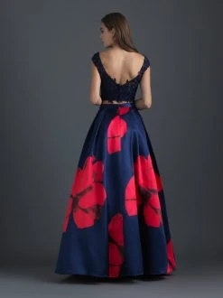 Madison James - 18-630 Two Piece Lace Floral Evening Gown Formal Gowns 9 Madison James - 18-630 Two Piece Lace Floral Evening Gown Formal Gowns