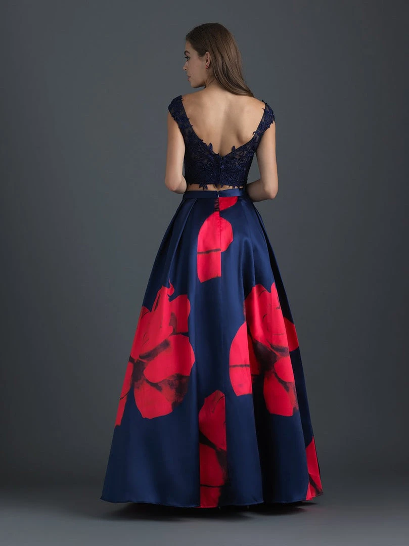 Madison James - 18-630 Two Piece Lace Floral Evening Gown Formal Gowns 6 Madison James - 18-630 Two Piece Lace Floral Evening Gown Formal Gowns