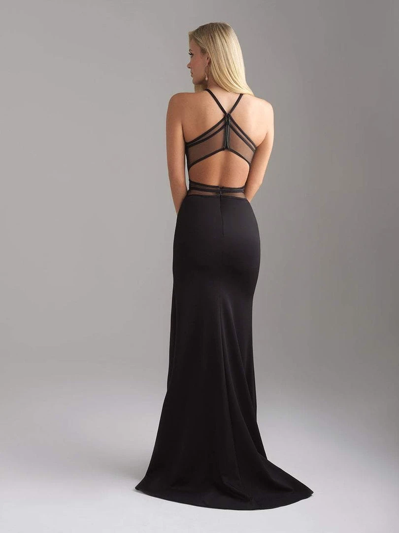 Madison James - 18-641 Strappy Halter Slit Evening Dress 5 Madison James - 18-641 Strappy Halter Slit Evening Dress