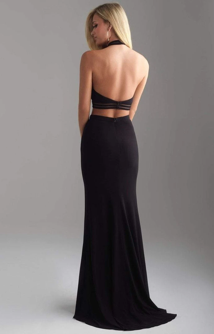 Madison James - 18-642 Two Piece Halter Front Cutout Evening Dress Formal Gowns 5 Madison James - 18-642 Two Piece Halter Front Cutout Evening Dress Formal Gowns