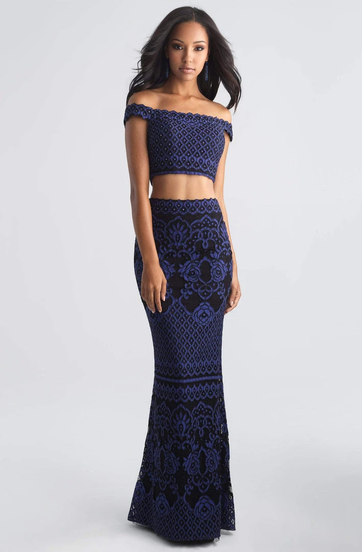 Madison James - 18-646 Two Piece Floral Lace Sheath Dress 3 Madison James - 18-646 Two Piece Floral Lace Sheath Dress