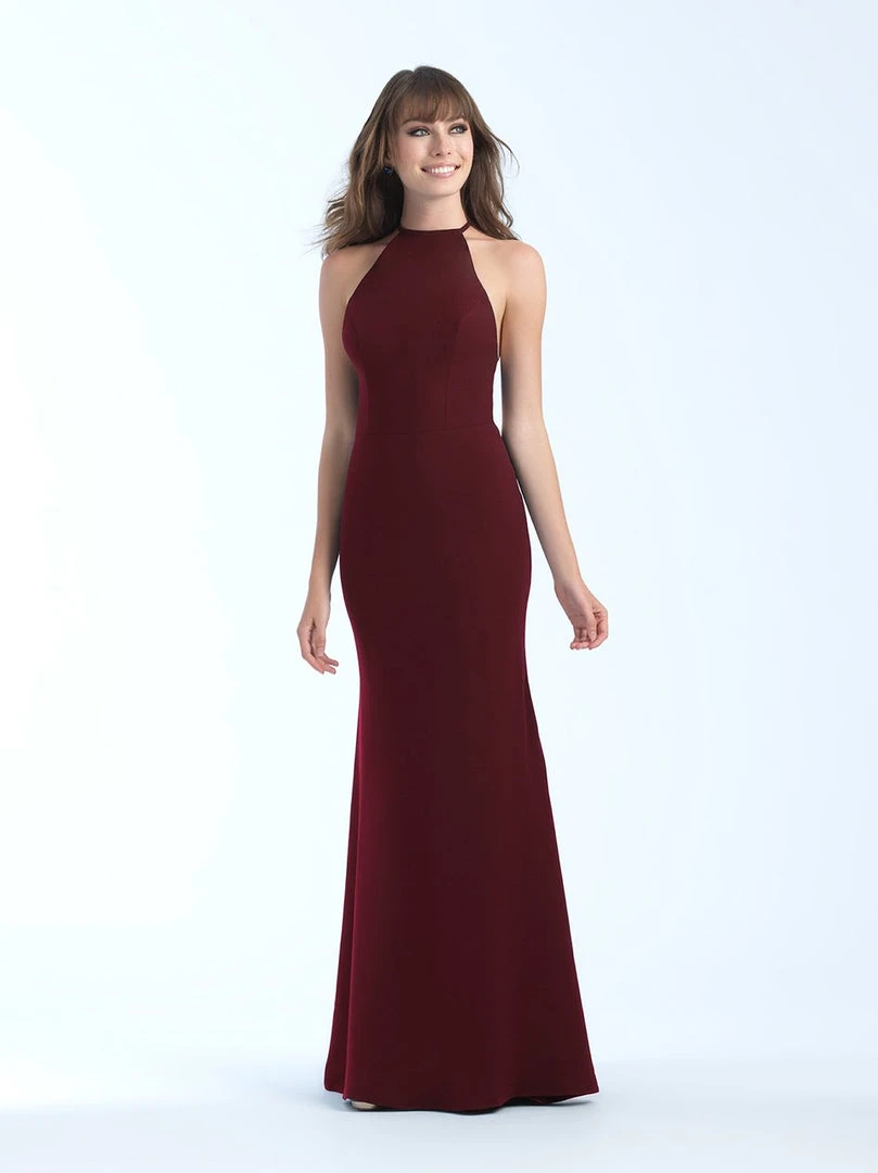 Madison James - 18-677 Sleeveless Halter Sheath Dress 5 Madison James - 18-677 Sleeveless Halter Sheath Dress