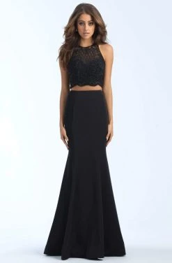 Formal Gowns Madison James - 18-688 Beaded Halter Trumpet Dress