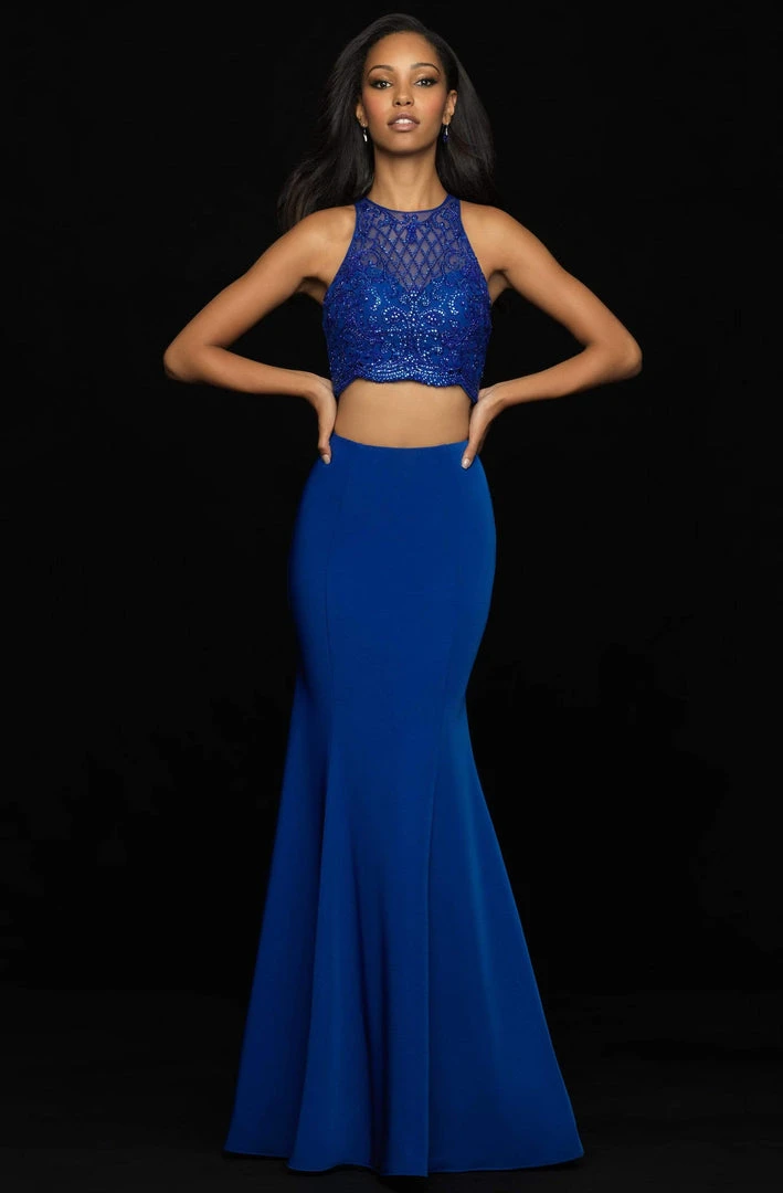 Formal Gowns Madison James - 18-688 Beaded Halter Trumpet Dress 6 Formal Gowns Madison James - 18-688 Beaded Halter Trumpet Dress