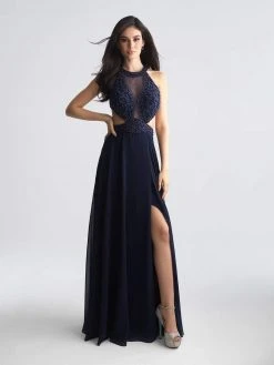 Formal Gowns Madison James - 18-694 Beaded Halter A-line Dress 8 Formal Gowns Madison James - 18-694 Beaded Halter A-line Dress
