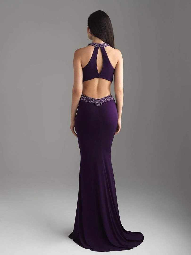 Madison James - 18-701 Beaded High Halter Sheath Dress Formal Gowns 7 Madison James - 18-701 Beaded High Halter Sheath Dress Formal Gowns