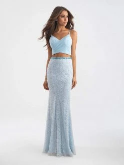 Madison James - 18-711 Two Piece V-neck Sheath Dress 8 Madison James - 18-711 Two Piece V-neck Sheath Dress