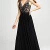 Formal Gowns Madison James - 19-108 Asymmetrical Embroidered High Slit Gown 2 Formal Gowns Madison James - 19-108 Asymmetrical Embroidered High Slit Gown