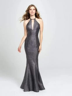 Formal Gowns Madison James - 19-112 Halter Keyhole Mermaid Evening Gown