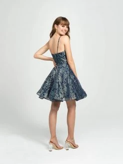 Madison James - 19-113 Laser Cut Lace A-line Dress Cocktail Dresses 10 Madison James - 19-113 Laser Cut Lace A-line Dress Cocktail Dresses