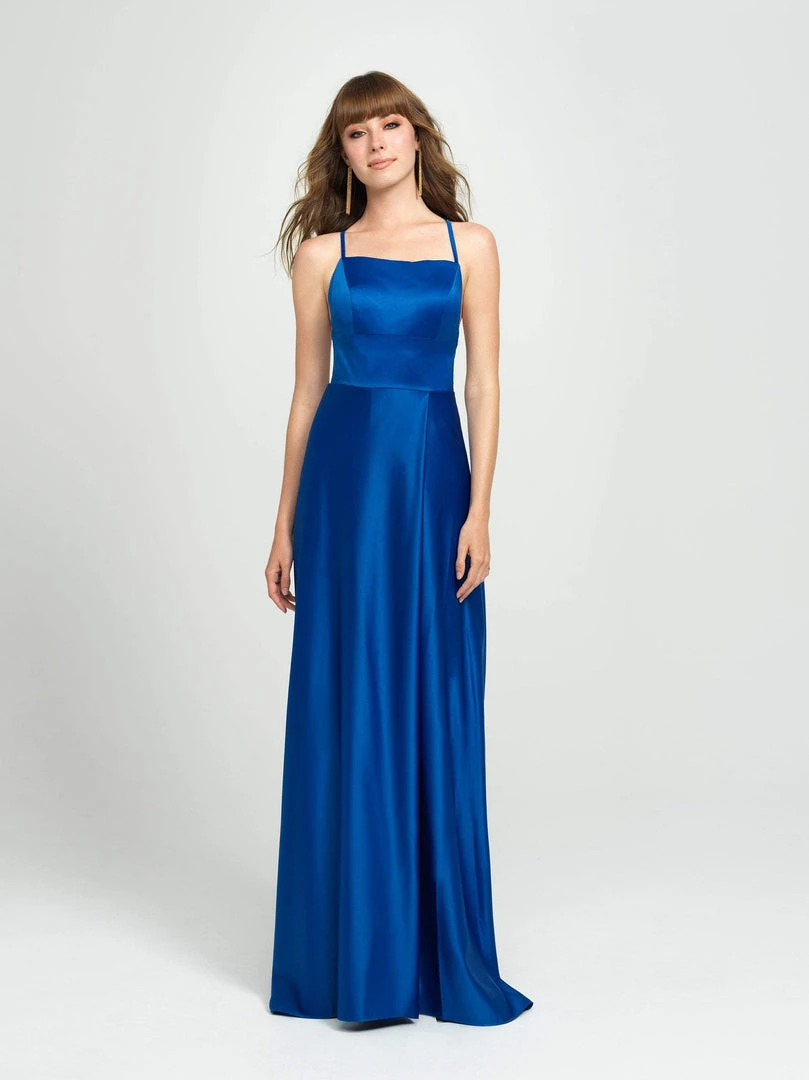 Formal Gowns Madison James - 19-115 Crisscross Designed Backless Satin Gown 6 Formal Gowns Madison James - 19-115 Crisscross Designed Backless Satin Gown