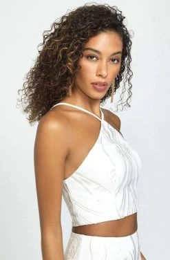 Formal Gowns Madison James - 19-128 Two-Piece Embroidered Halter Sheath Gown