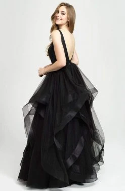 Formal Gowns Madison James - 19-138 Plunging V-Neck Ruffled Ballgown 10 Formal Gowns Madison James - 19-138 Plunging V-Neck Ruffled Ballgown