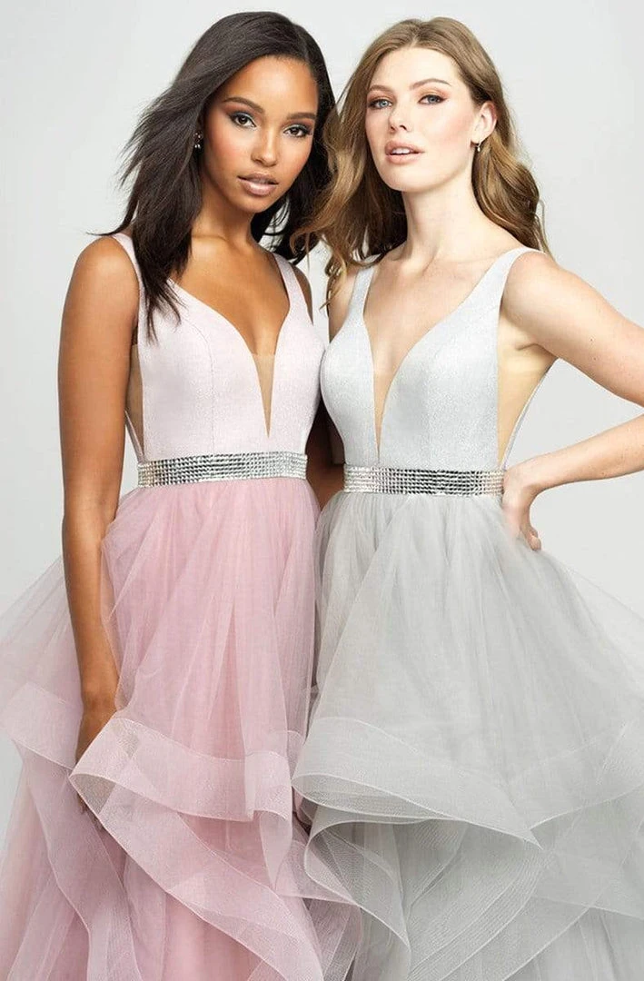Formal Gowns Madison James - 19-138 Plunging V-Neck Ruffled Ballgown 8 Formal Gowns Madison James - 19-138 Plunging V-Neck Ruffled Ballgown