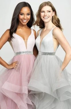 Formal Gowns Madison James - 19-138 Plunging V-Neck Ruffled Ballgown 15 Formal Gowns Madison James - 19-138 Plunging V-Neck Ruffled Ballgown