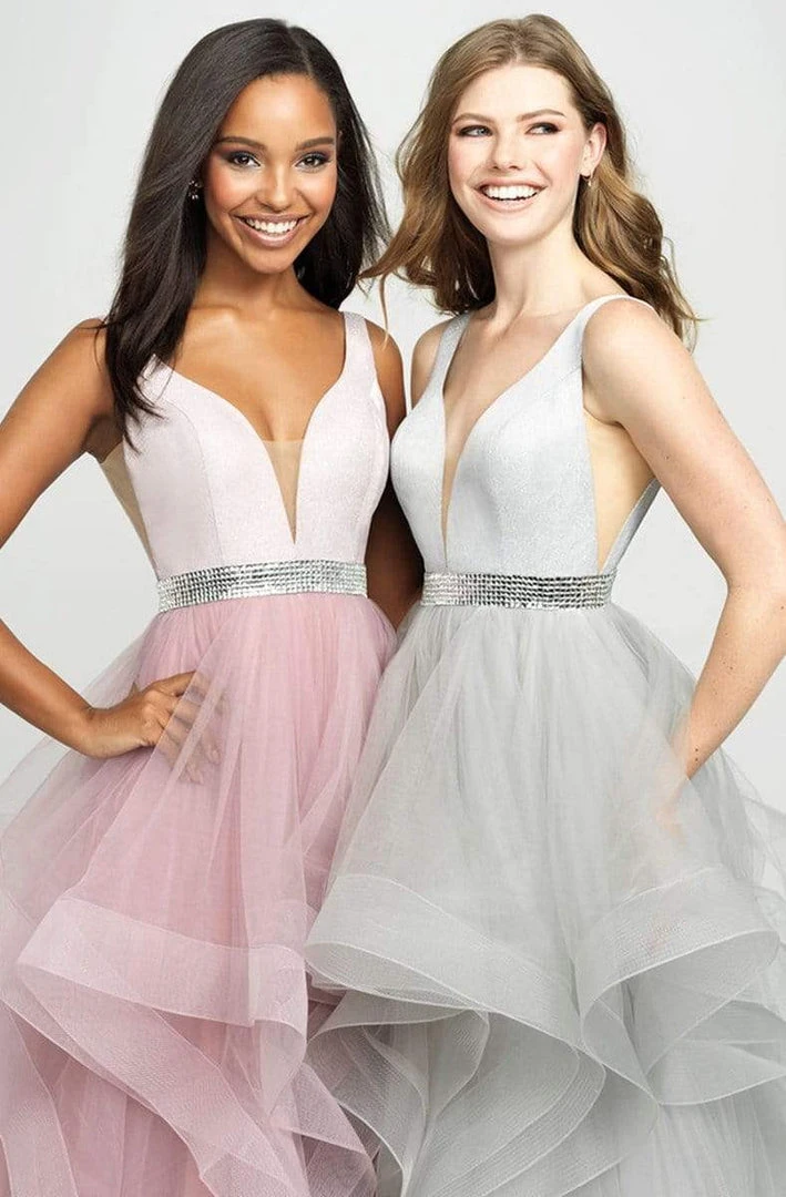 Formal Gowns Madison James - 19-138 Plunging V-Neck Ruffled Ballgown 9 Formal Gowns Madison James - 19-138 Plunging V-Neck Ruffled Ballgown