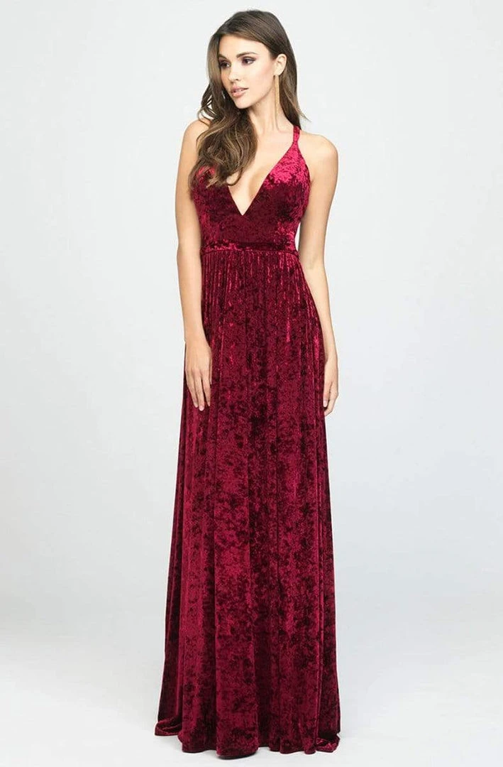 Madison James - 19-156 Plunging V-Neck A-Line Dress 7 Madison James - 19-156 Plunging V-Neck A-Line Dress