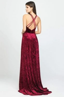 Madison James - 19-156 Plunging V-Neck A-Line Dress 14 Madison James - 19-156 Plunging V-Neck A-Line Dress