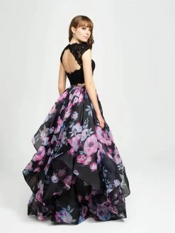 Formal Gowns Madison James - 19-160 Two Piece Lace Floral Ruffled A-line Dress 7 Formal Gowns Madison James - 19-160 Two Piece Lace Floral Ruffled A-line Dress