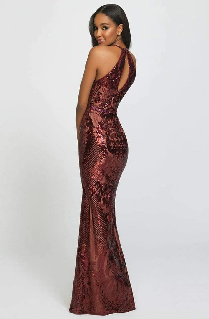 Madison James - 19-173 Sequined Halter Trumpet Dress Formal Gowns 7 Madison James - 19-173 Sequined Halter Trumpet Dress Formal Gowns