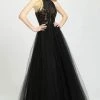 Madison James - 19-174 Sequined Halter Tulle A-line Dress Formal Gowns 1 Madison James - 19-174 Sequined Halter Tulle A-line Dress Formal Gowns