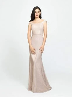 Madison James - 19-175 Glitter Jersey Trumpet Dress With Train Formal Gowns 9 Madison James - 19-175 Glitter Jersey Trumpet Dress With Train Formal Gowns