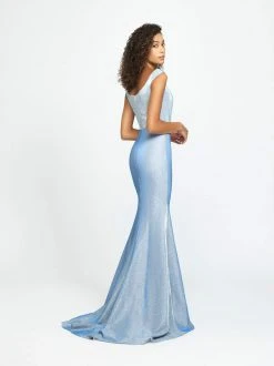 Madison James - 19-175 Glitter Jersey Trumpet Dress With Train Formal Gowns 10 Madison James - 19-175 Glitter Jersey Trumpet Dress With Train Formal Gowns