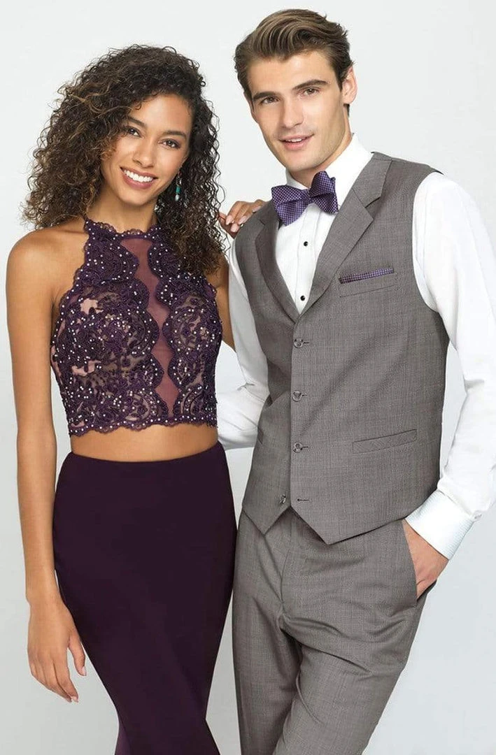 Madison James - 19-189 Beaded Lace Two Piece Jersey Sheath Dress 6 Madison James - 19-189 Beaded Lace Two Piece Jersey Sheath Dress