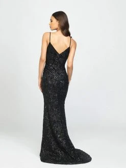 Formal Gowns Madison James - 19-202 Sequined Plunging V-neck Trumpet Dress 5 Formal Gowns Madison James - 19-202 Sequined Plunging V-neck Trumpet Dress