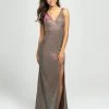 Formal Gowns Madison James - 19-208 V-neck Glitter Knit Trumpet Dress 2 Formal Gowns Madison James - 19-208 V-neck Glitter Knit Trumpet Dress