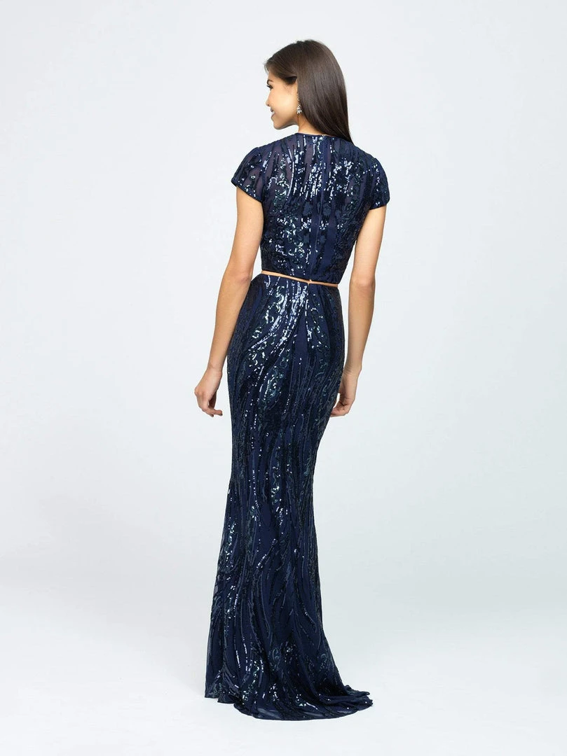 Formal Gowns Madison James - 19-254M Two Piece Sequined Trumpet Dress 4 Formal Gowns Madison James - 19-254M Two Piece Sequined Trumpet Dress