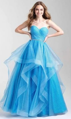 Formal Gowns Madison James - 20-300 Ruched Strapless Ruffled Ballgown