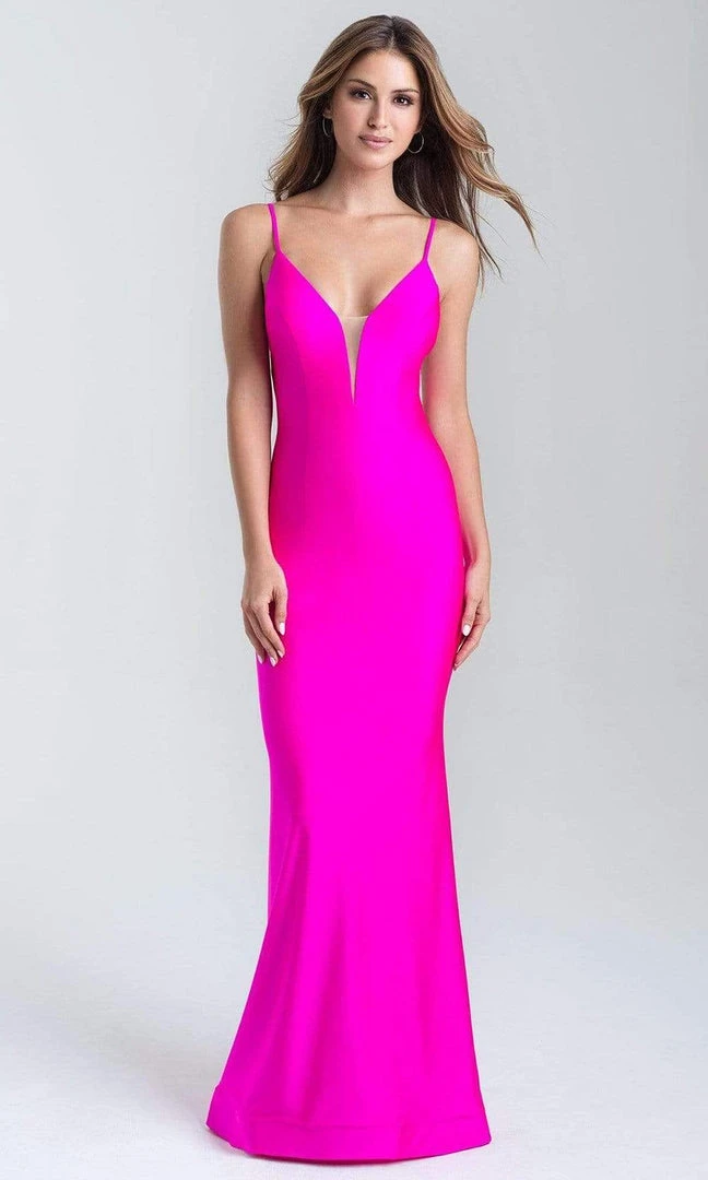 Formal Gowns Madison James - 20-319 Illusion Plunging Neck Sleeveless Mermaid Gown 8 Formal Gowns Madison James - 20-319 Illusion Plunging Neck Sleeveless Mermaid Gown