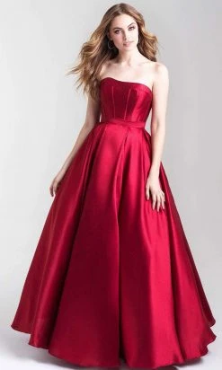 Madison James - 20-323 Strapless Sweetheart Satin Taffeta Ballgown