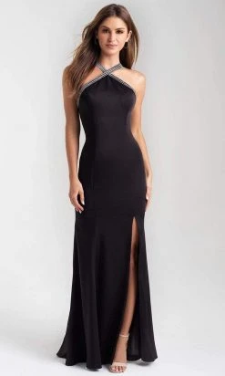 Formal Gowns Madison James - 20-324 Halter Evening Dress With Slit 8 Formal Gowns Madison James - 20-324 Halter Evening Dress With Slit
