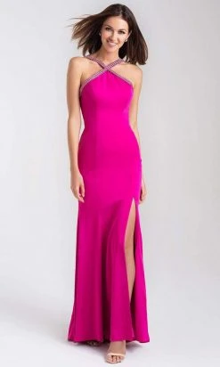 Formal Gowns Madison James - 20-324 Halter Evening Dress With Slit 9 Formal Gowns Madison James - 20-324 Halter Evening Dress With Slit