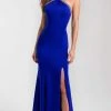Formal Gowns Madison James - 20-324 Halter Evening Dress With Slit 1 Formal Gowns Madison James - 20-324 Halter Evening Dress With Slit