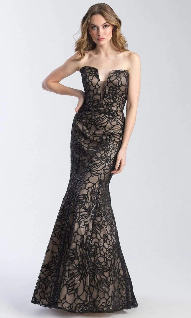 Madison James - 20-329 Plunging Sweetheart Lace Openwork Gown Formal Gowns 5 Madison James - 20-329 Plunging Sweetheart Lace Openwork Gown Formal Gowns