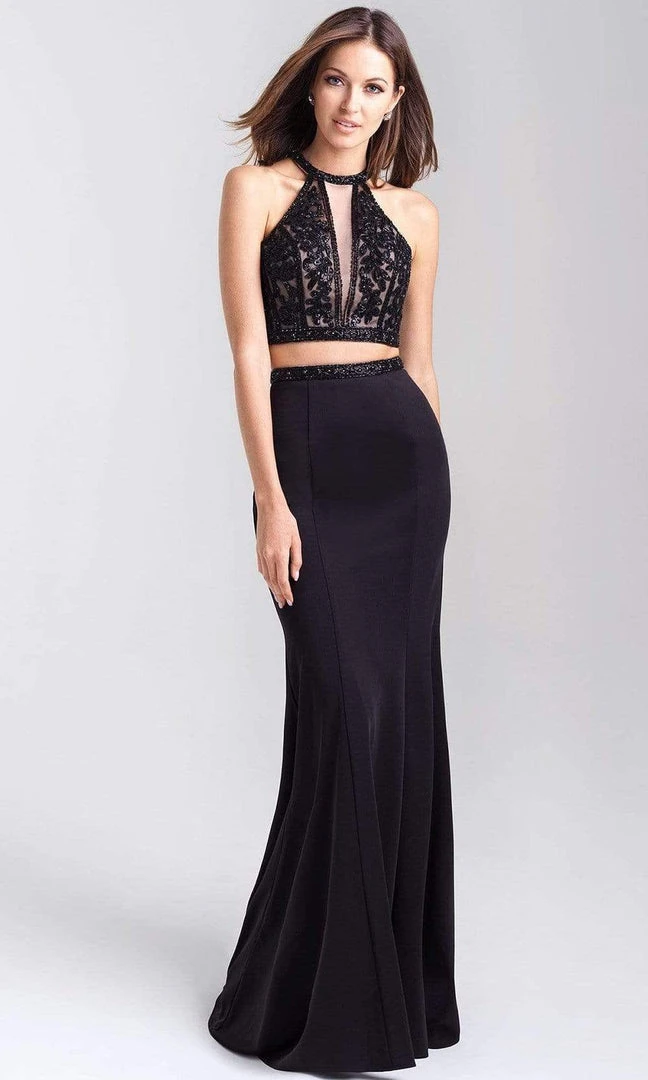 Formal Gowns Madison James - 20-348 Two Piece Sequined Halter Trumpet Dress 3 Formal Gowns Madison James - 20-348 Two Piece Sequined Halter Trumpet Dress