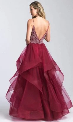 Formal Gowns Madison James - 20-365 Beaded Deep V-neck Tulle A-line Gown 6 Formal Gowns Madison James - 20-365 Beaded Deep V-neck Tulle A-line Gown