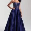 Formal Gowns Madison James - 20-372 Sequined Deep V-neck Satin Ballgown 1 Formal Gowns Madison James - 20-372 Sequined Deep V-neck Satin Ballgown